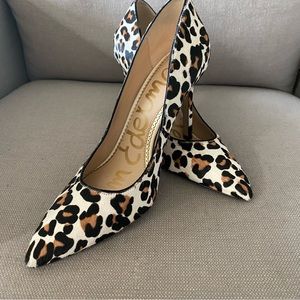 Sam Edelman Point-Toe Calf Hair Pump, animal print, size : 7.5